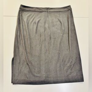 LOFT Gray Pencil Midi Skirt for Work